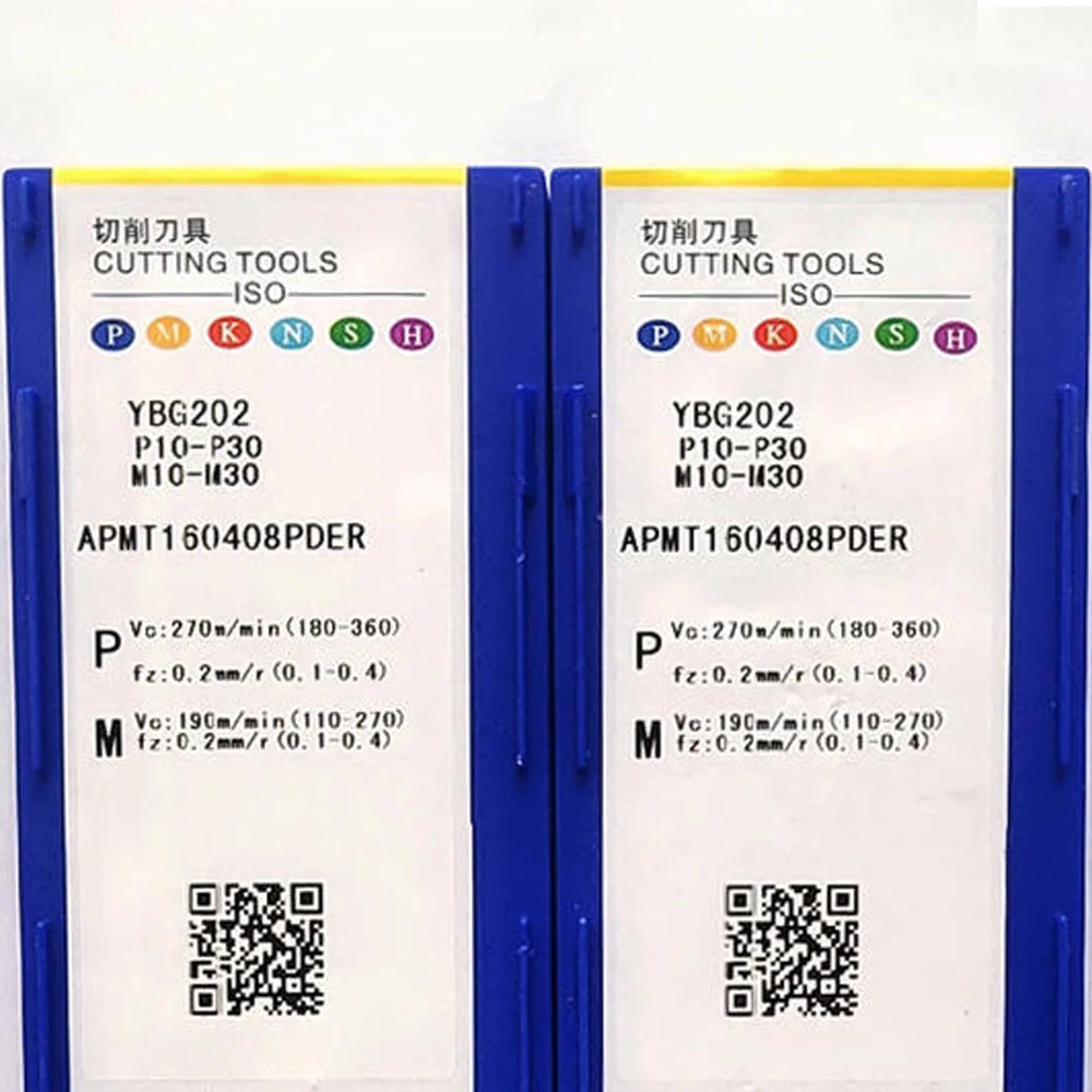100% Original CNC Lathe Inserts Machining Blade APMT160408PDER YBG202 YBG205 YBD152 YBG302 YBG205H Turning Tool Milling Cutter