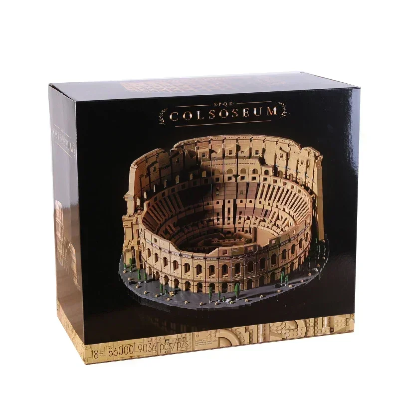 Gran 9036 Uds 86000 arquitectura ciudad el Coliseo romano de Italia modelo bloques de construcción 10276 ladrillos juguetes para niños