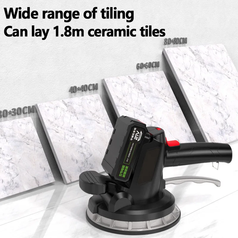 High Efficiency Electrically Adjustable 21V Lithium Electric Heavy Duty Ceramic Laying Vibrator Floor Leveling Machine