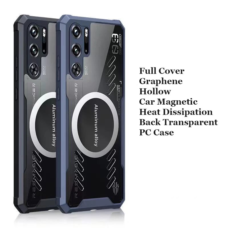 Graphene Heat Dissipation PC Case For ZTE nubia Red Magic 9 8 8s Pro Plus Breathable Cooling Transparent Anti-Drop Casing Shell