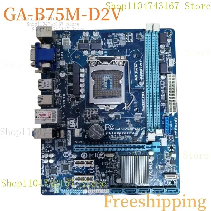 For Gigabyte GA-B75M-D2V Motherboard LGA1155 DDR3 Mainboard 100% Tested Fully Work