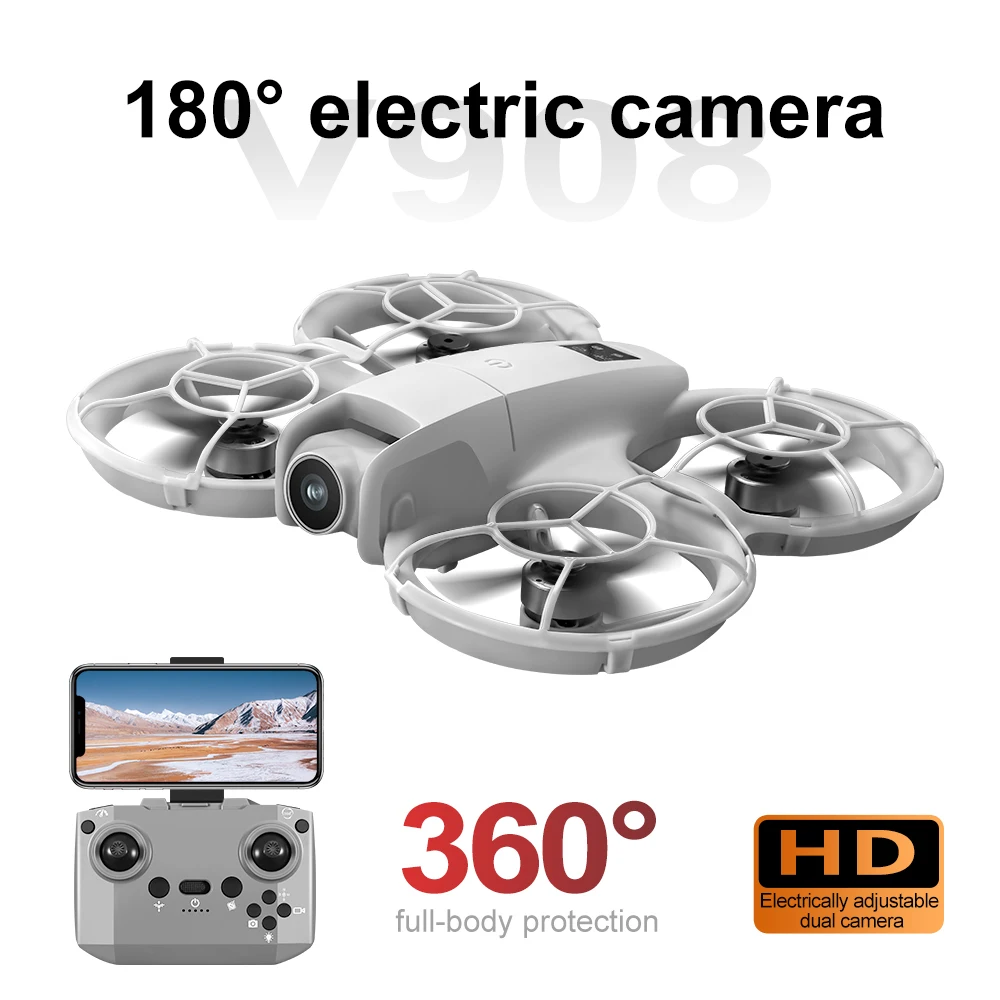 Original V908 GPS Foldable Drone 8K HD Camera 5G WiFi FPV Screen Remote Control Optical Flow Positioning RC Aerial Quadcopter