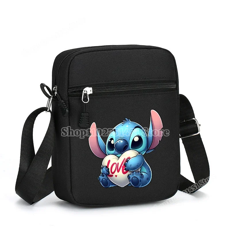 Disney Lilo & Stitch Shoulder Bag Womens Handbags Girls Outdoor ShopperBag Crossbody Cute Mobile Phone Purse Coin Storage Bags