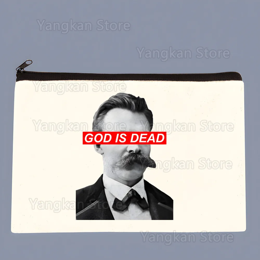 God Is Dead Friedrich Nietzsche Nihilist Canvas Coin Purse Custompattern Storage Pouch Canvas Bag New Coin Bag Key Coin Purse