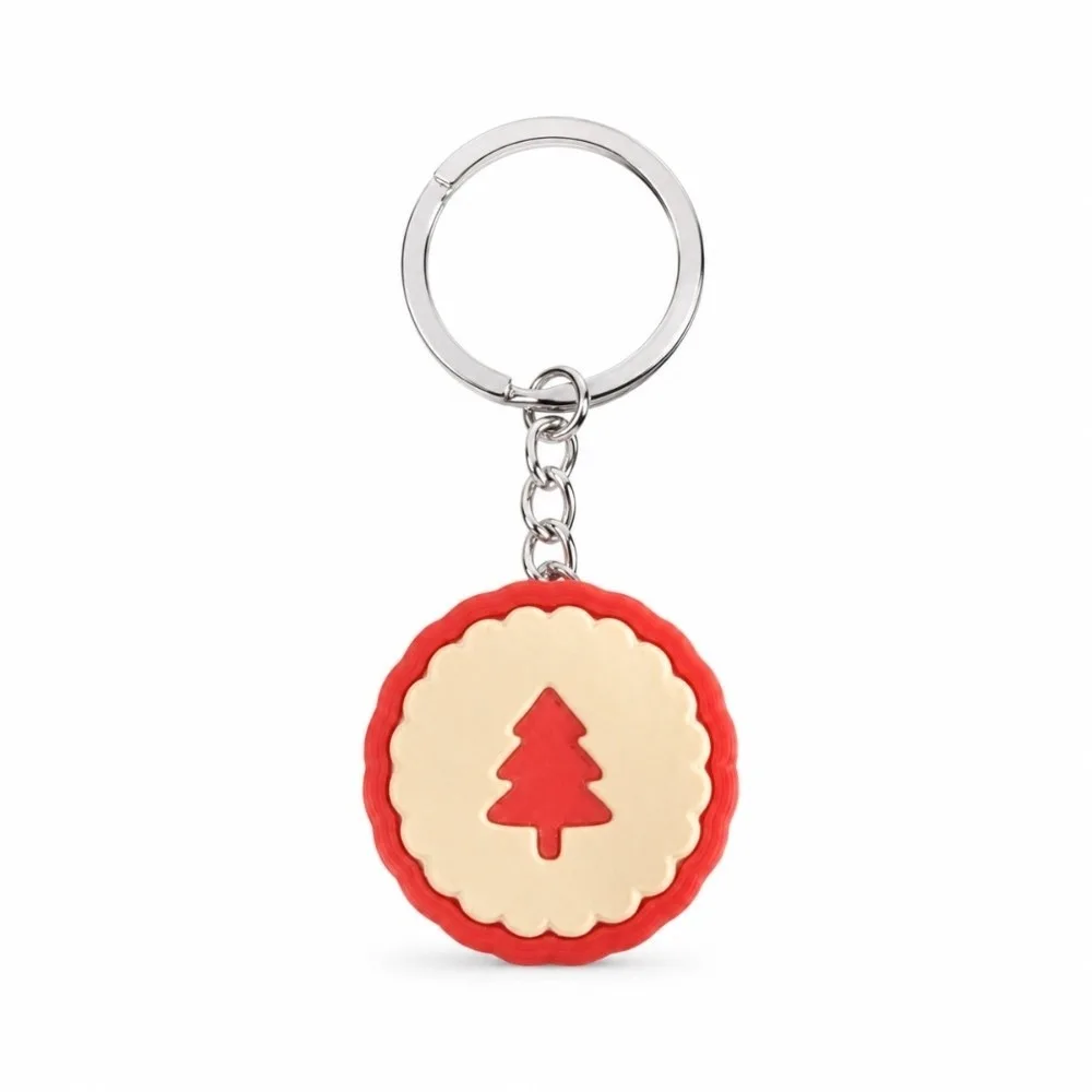Love Heart Christmas Series Clicker Keychain Christmas Tree Christmas Stocking Special Shape Keycap Pendant Christmas Hat