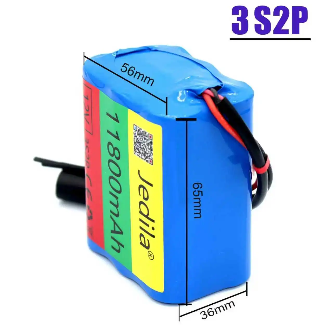 Durable type 2V.11800 mAh.3S2P.Batterie Au Lithium.18650.Batterie Au Lithium Pack Protection Conseil Rechargeable.1A Chargeur.