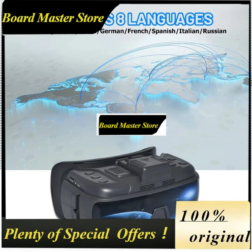 BoMsVR200 3.5inch FPV Goggles 5.8G/3.3G/1.2G Analog With DVR 1024x600px IPS Screen 40CH For Analog FPV Racing Drone RC Car Mode