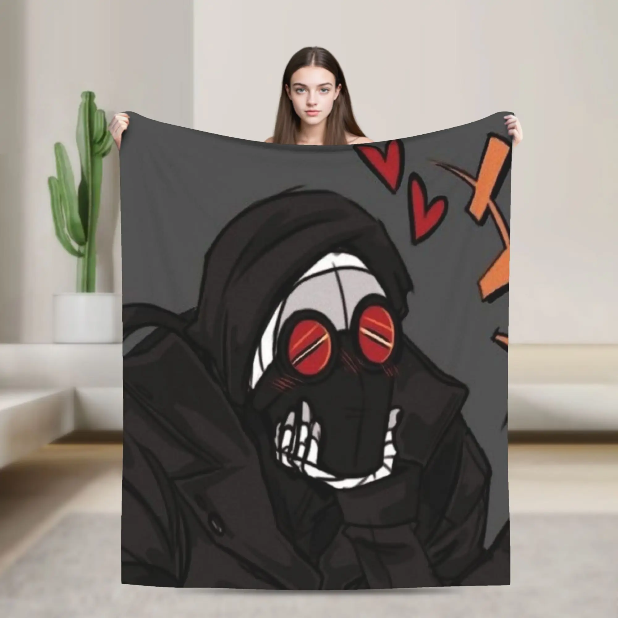 MADNESS COMBAT Hank Blankets  Warm Soft Novelty Plush Throw Blanket For Children Home Decor Flannel Bedspread Bed Cover