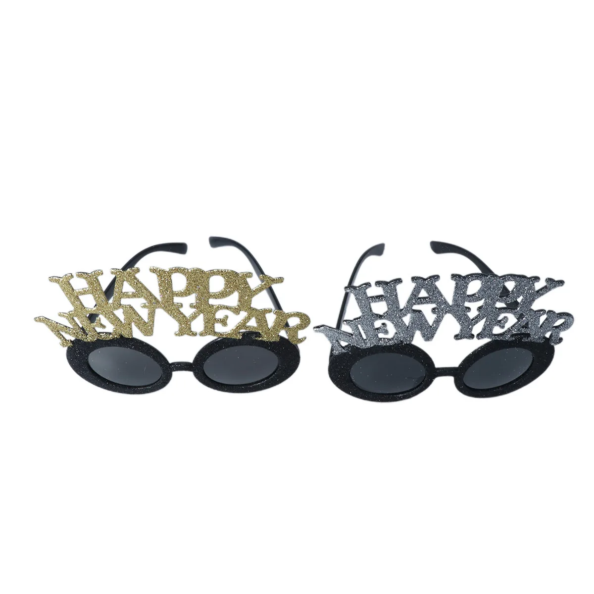 

2 Pcs Christmas Glasses New Year Supplies Props for Photo Booth Hen Decoration Party Happy Yearparty Favors Man