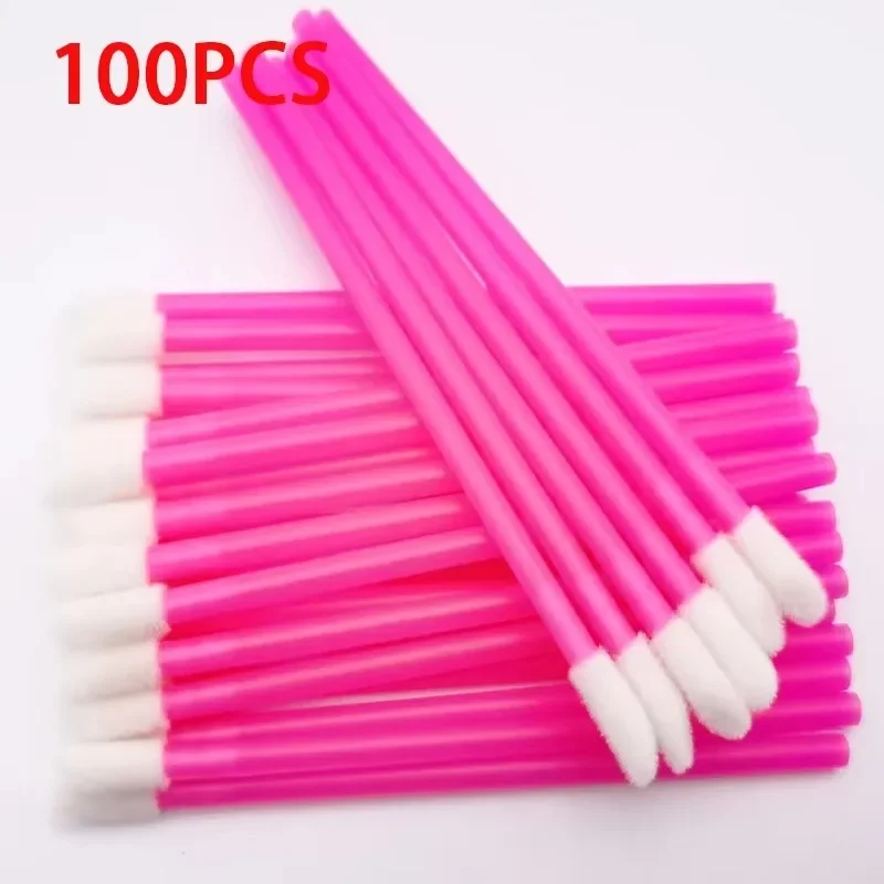100Pcs Lipstick Wands Set Cosmetic Makeups Tools Disposable Lip Brush Eyelash Make Up Brushes Lash Extension Mascara Applicator