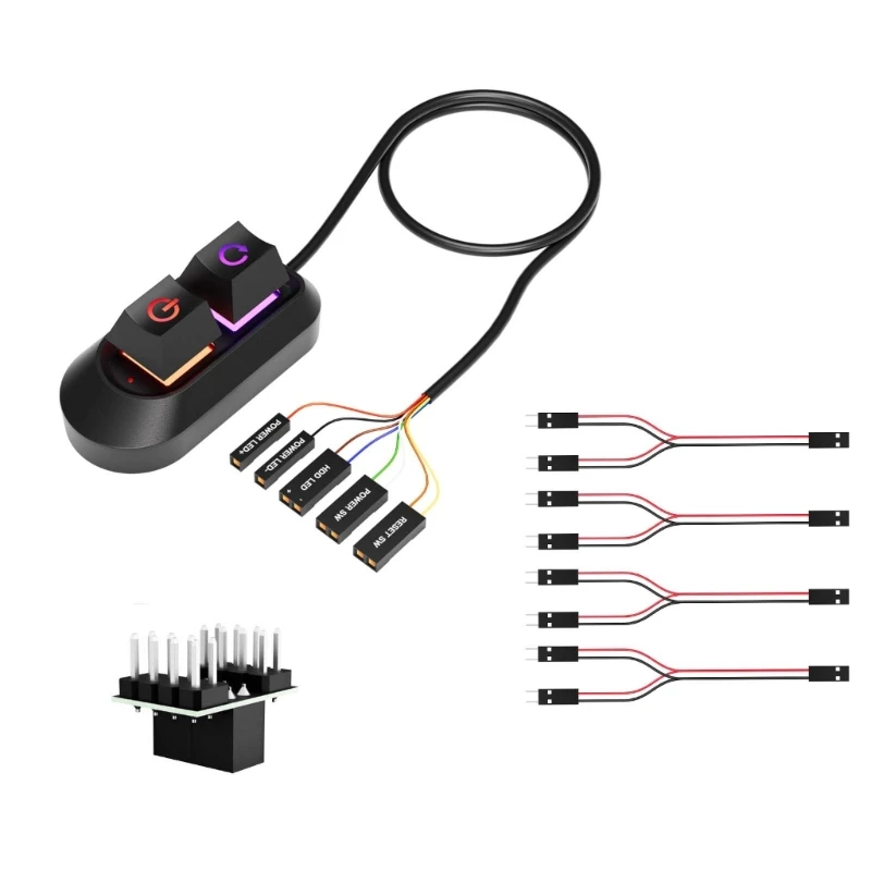 

U75B Mechanical Feel Button Adapter Splitter Cable with Lighting