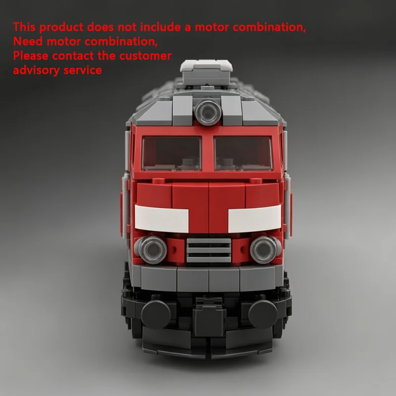737PCS City Car Model MOC Building Bricks Red Grey Diesel Locomotive Modular Technology Assemble Toys Children Holiday Gifts