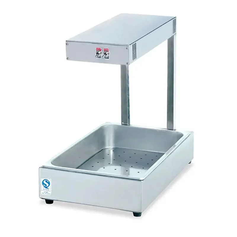 Food Insulation Station Desktop Fries Workstation Stainless Steel Commercial Fries Oil Control Fries Tank