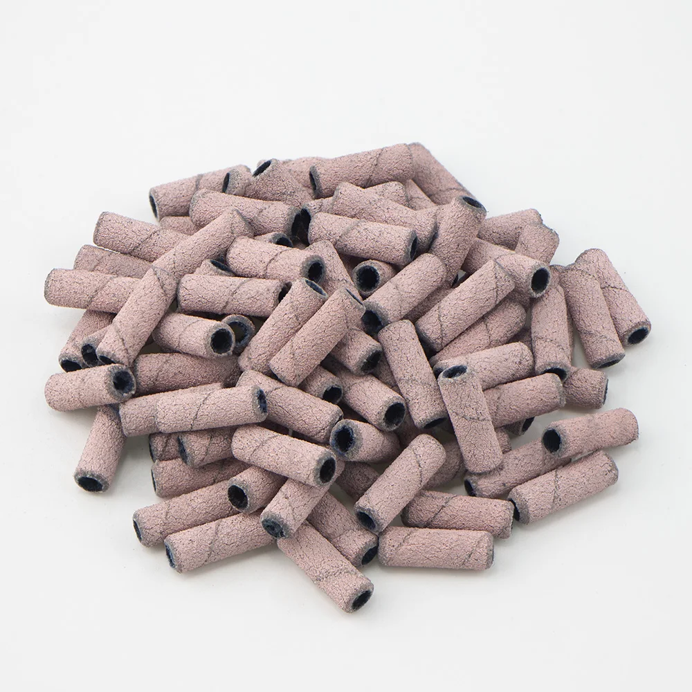 50 Stücke Mini Nagel Schleifbänder Mit 1 Stücke Edelstahl Schaft Nagel Bohrer Bits Maniküre Pediküre Werkzeuge Zubehör 3,1mm Sandsbänder