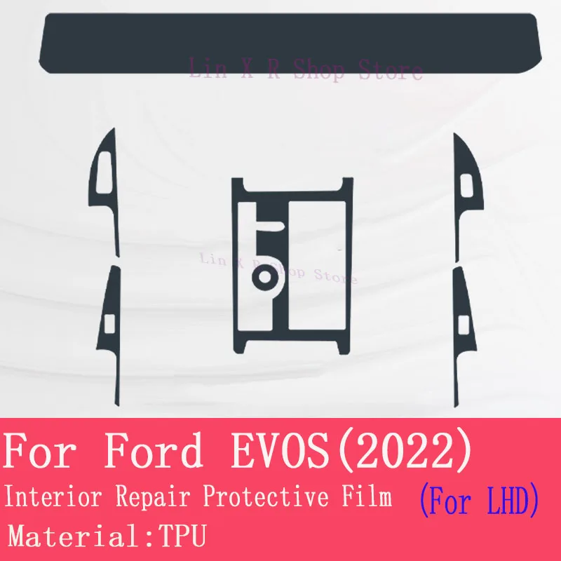 

Для Ford EVOS 2022-2023 панель коробки передач навигационный экран автомобильный интерьер защитная пленка из ТПУ против царапин