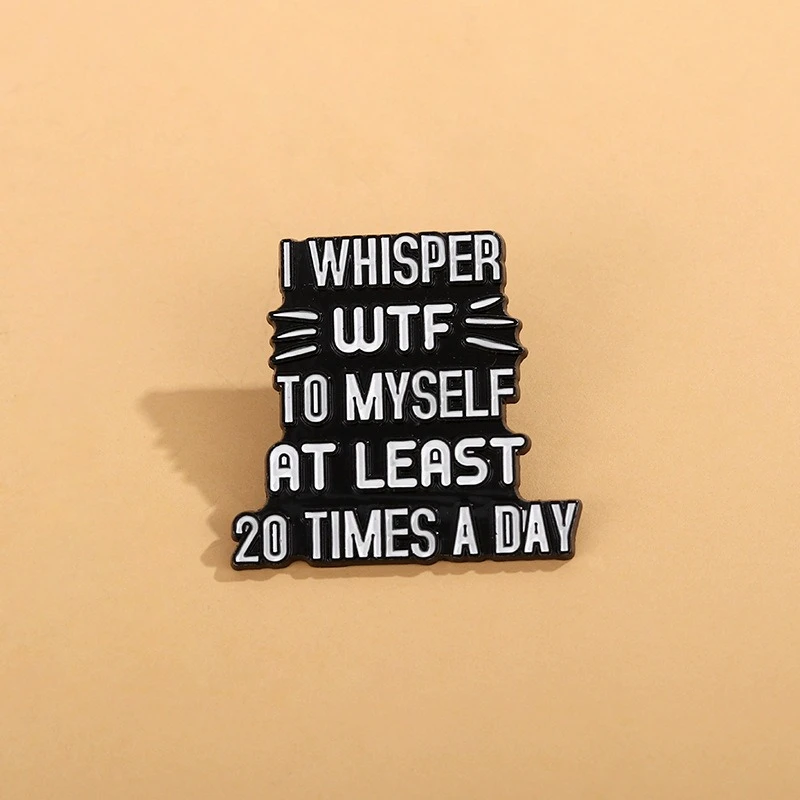 New Arrival Letter Enamel Alloy Brooch Pin DIY Clothing Metal Badge for Bags Shoes Hat Scarf T-shirt Jeans Accessory