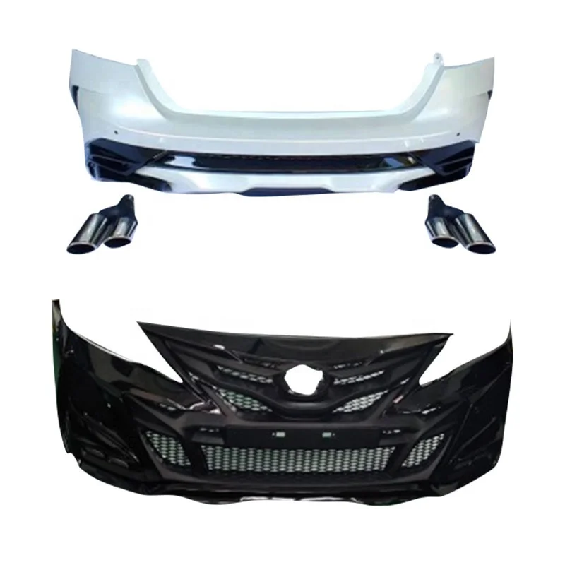 

2018-2021 for for Camry Factory Direct Car Facelift Upgrade Khan Style Front & Rear Bumper Exhaust Tip PP Material Used C