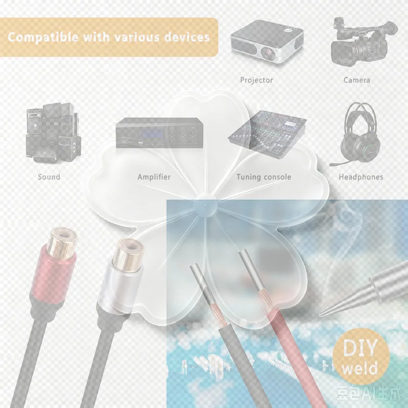 Speaker Wire  Female Plug Adapter Connector To Bare Wire Open End Audio Cable For Amplifier Audio Video Receiver Speakers