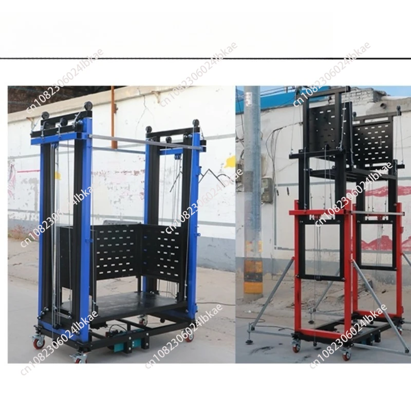 Electric scaffolding  bearings 500 800 1000KG Cheap steel Metal frame Remote control Mobile Lifting platform Hydraulic 1 piece