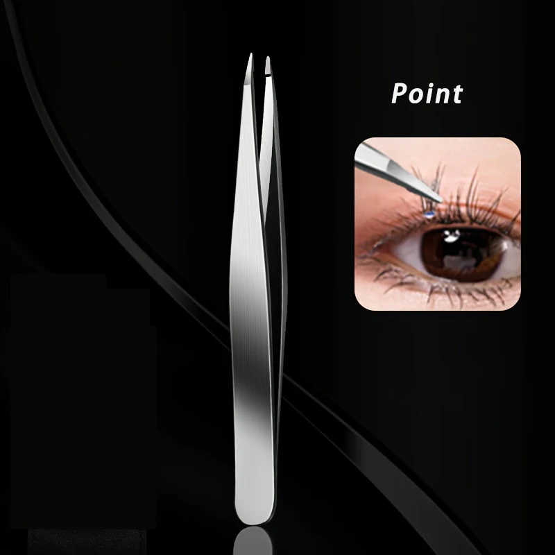 مجموعة ملاقط الحواجب 1/4 قطعة من ملقط الحواجب من الفولاذ المقاوم للصدأ مجموعة أدوات تجميل احترافية لنمو شعر الوجه إلى الداخل