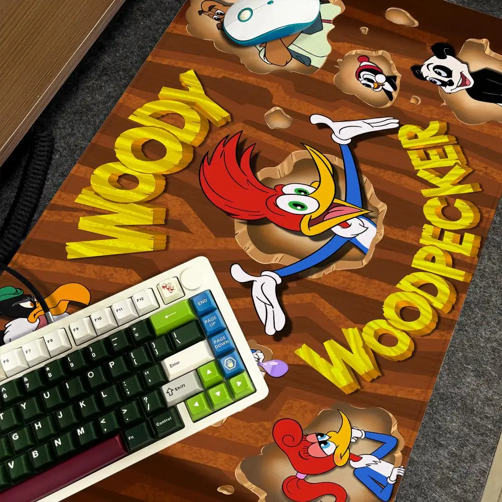 

The W-Woody Woodpecker Show Mouse Pad Xxl Computer Large Size Non-slip Gamer Keyboard 90x40cm Art Design HD Deskmat