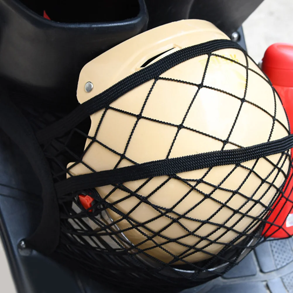 

1 Set Electromobile Storage Netting Bag Durable Nylon Dual-Layer Mesh Cargo Net For Electric Bike Front Elastic Replacement