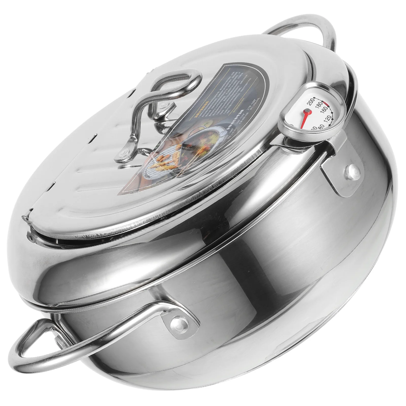 

Nonstick Fryer Golden Stainless Steel Deep Fryer Pot Japanese Style Tempura Frying Pan Portable Kitchen Tool Small Size Easy Use