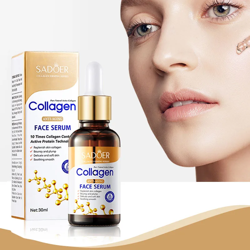 SADOER Collagen Facial Essence, Hydrating, Beauty and Rejuvenation, Anti-Wrinkle Cream, Anti-Aging Skin Care Lotion