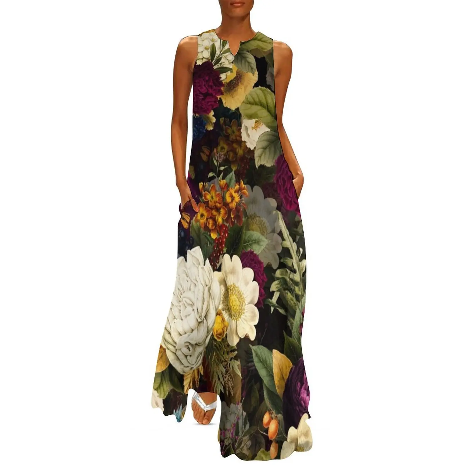 

Mystical night IV Botanical Night Garden Long Dress dresses for women women"s evening dresses 2024