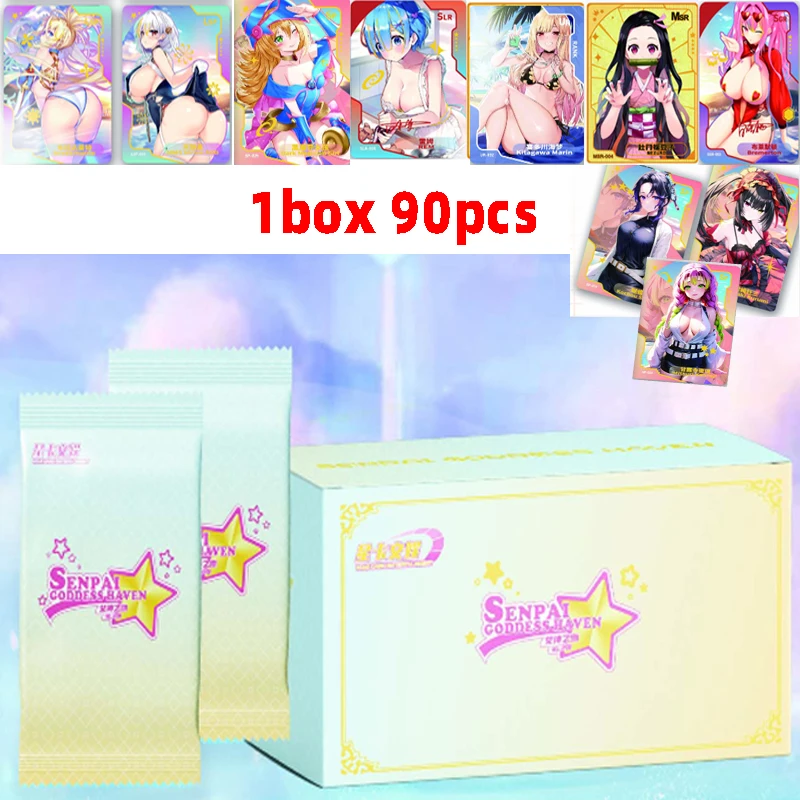 Goddess Heaven Senpai-bañador de 3 tarjetas para niña, traje de baño para fiesta, Bikini, caja de refuerzo Doujin, juguetes y pasatiempos, regalo, novedad de 2023