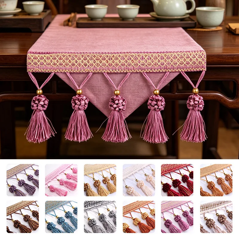 European style Fringe Lace Tassel Trimming Curtain Edging Trim Ribbon Apparel Curtain Upholstery Diy Decor Crafts Accessory