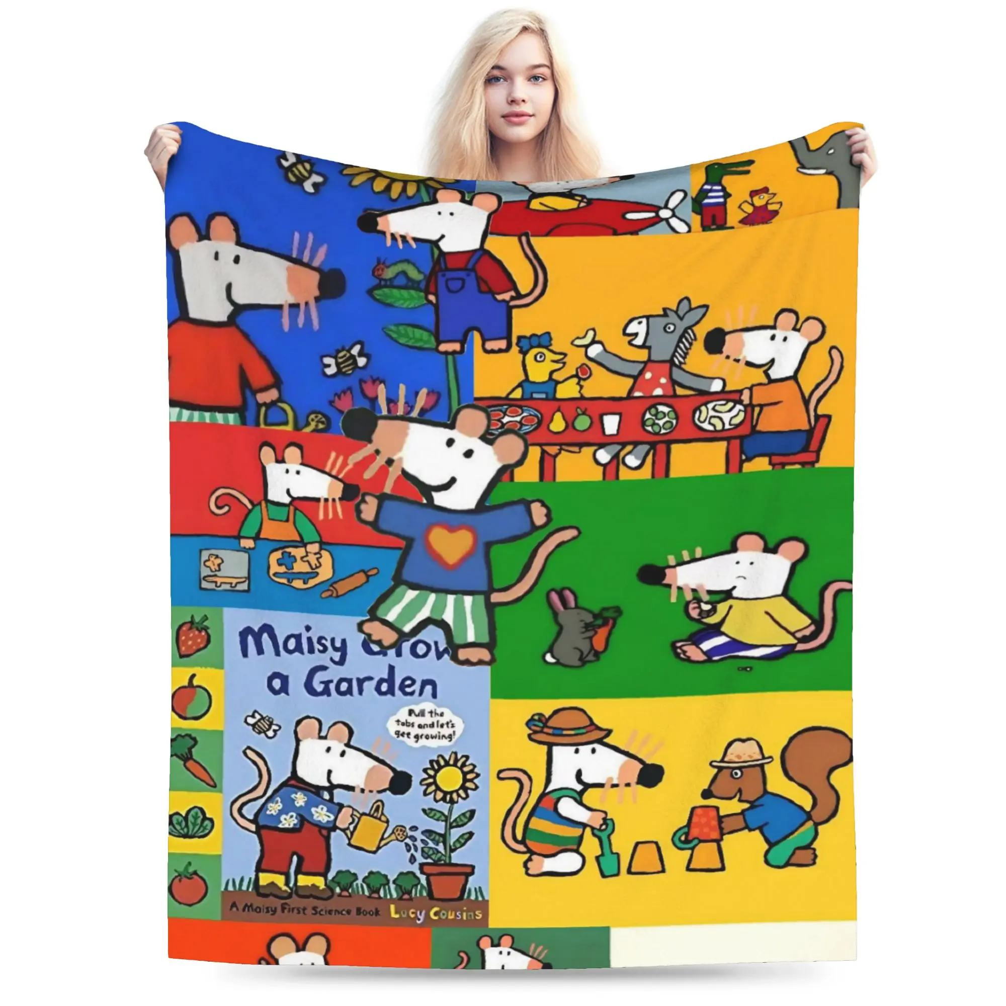 Maisy Mouse Blanket Super Soft Warm  Throw Blankets for Bed 50x60 Inch Multi-size Bedding Throws