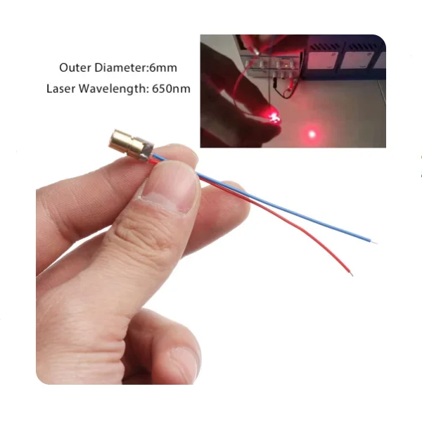 3V 5V 6MM copper head OD adjustable laser tube laser head laser diode red dot laser module