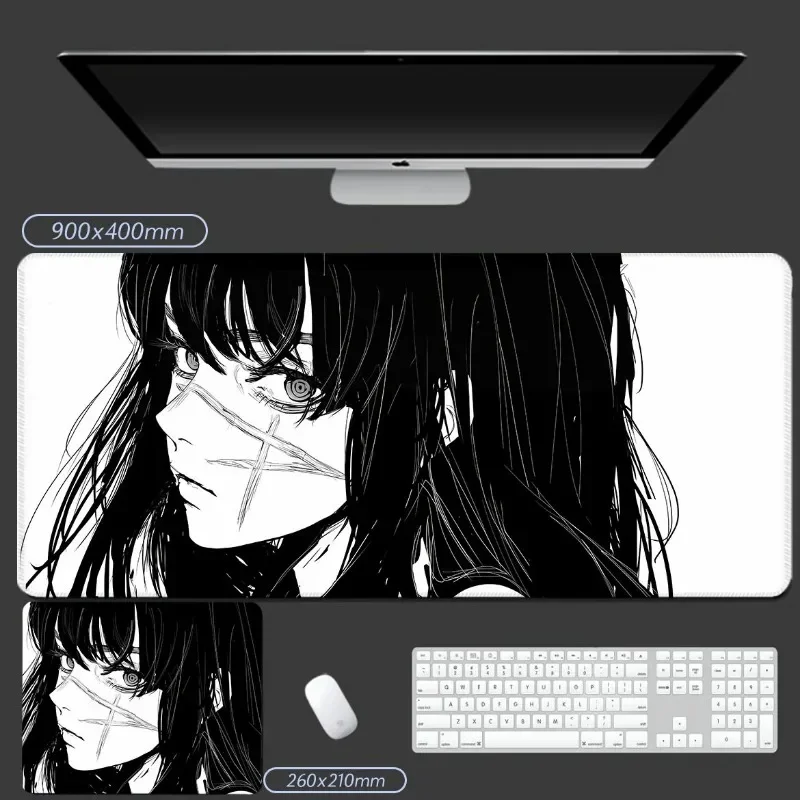 New Arrival of High Quality Animation Two Dimensions Girl Office Game Esports Keyboard Pad Large Non-slip and Dirty Mouse Pad