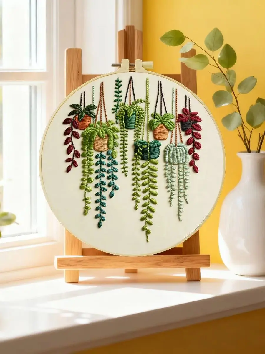 1 Stück 20X20CM/15X15CM 7,87/6,3 Zoll Wolkenkratzer Stickerei Starter-Kit DIY-Kit DIY-Stickerei-Set Handarbeiten Nadelkunst Heimdekoration – Detail 6