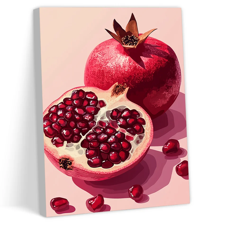 CHENISTORY Diy Painting By Numbers Kill Time pictures wall decoration Acrylic Plant Pomegranate fruit Painting Decor Arts Crafts