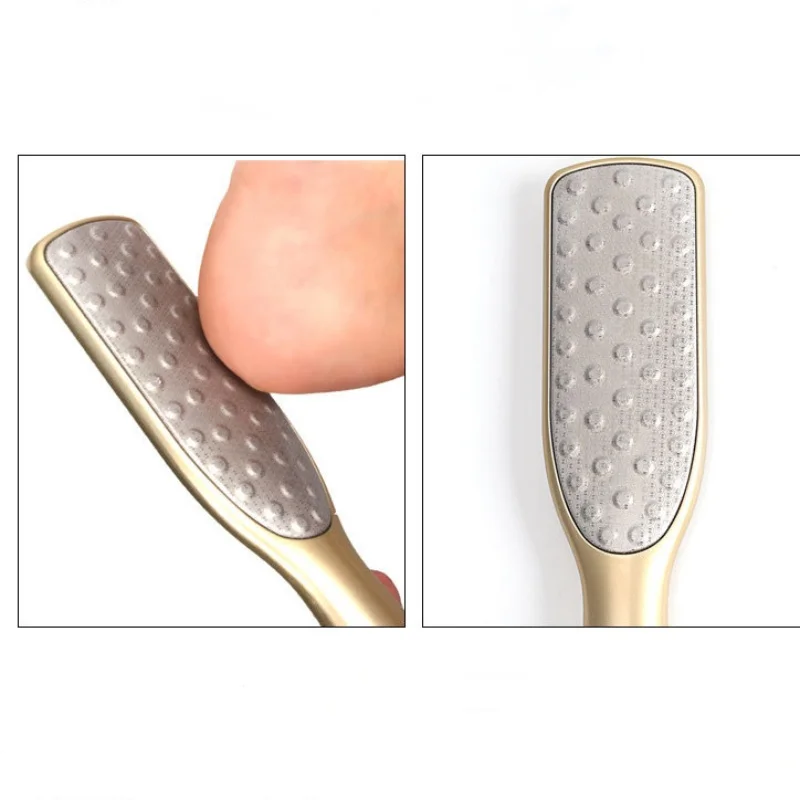 ملف القدم مزدوج الوجهين القدم عرموش الكالس مزيل الذرة للكعب المتشقق الفولاذ المقاوم للصدأ أدوات العناية بالقدم المهنية باديكير #4