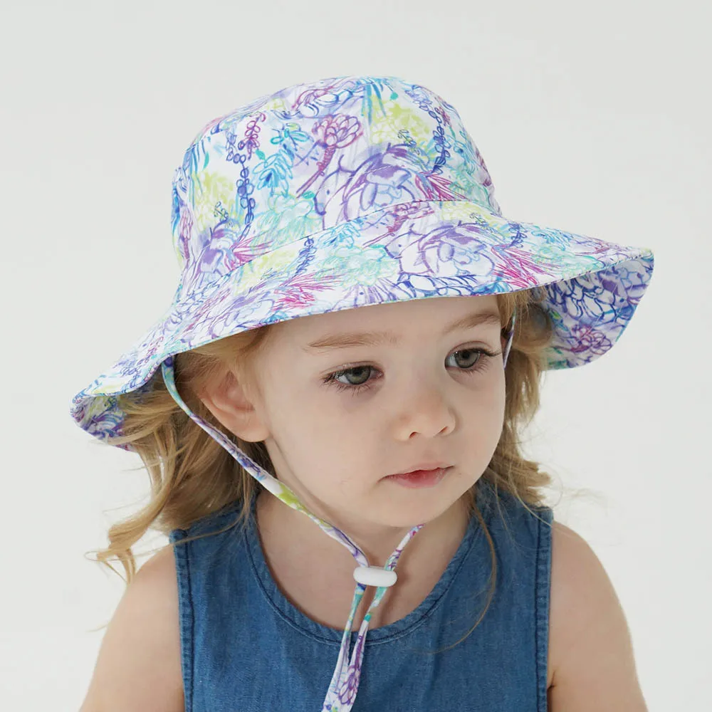 New Spring and Summer Children Sun Hat Boys and Girls Baby Breathable Basin Hat Beach and Fisherman Hat