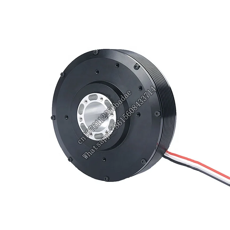 PM100 High Torque Big Hollow Shaft Brushless DC Direct Drive Servo Motor with Slip Ring for Robot Arm Joint Hub Wheel 