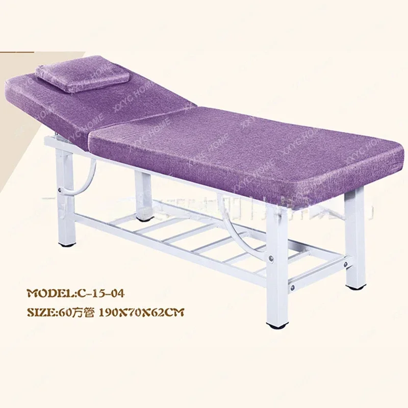 

Purple Flannel Can Look up Processed Ham Iron Frame Massage Bed AI Acupuncture Postpartum Recuperation Beauty Salon Ear Cleaning