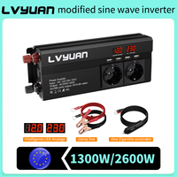 LVYUAN Car Inverter 2600W Power DC 12V/24V To AC 220V LED Display & 4USB Converter Charger Transformer EU/Universal Plug