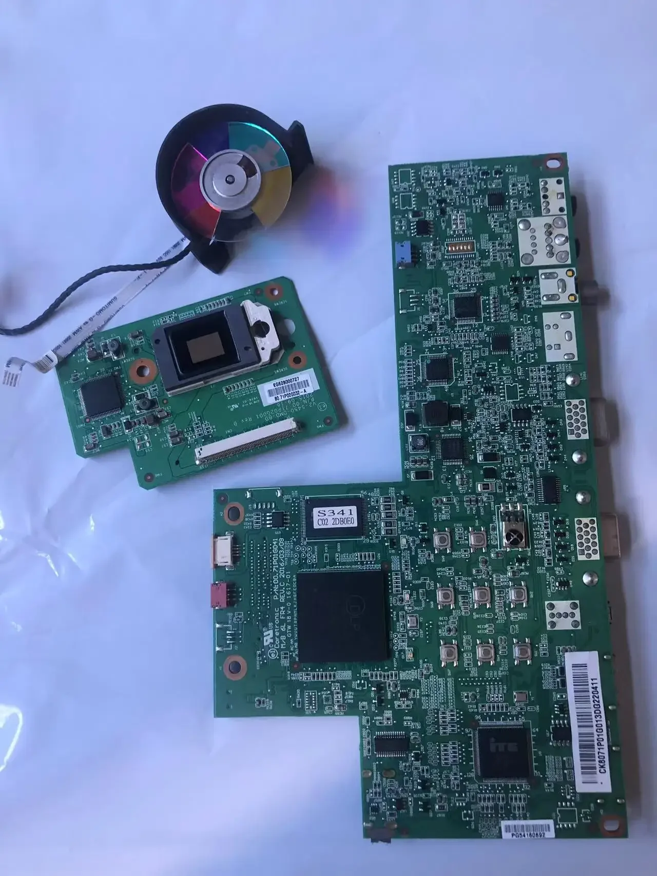 

Replacement part For Optoma S341 OSS8130 Projector mainboard / DMD CHIP / 17S220E120 Color wheel