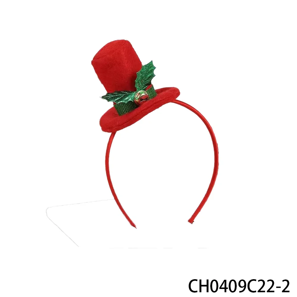 PESENAR عيد الميلاد أفضل قبعة عقال سانتا قبعة الشعر هوب أغطية الرأس المرنة صور الدعائم لمستلزمات ديكور حفلات العطلات الإبداعية