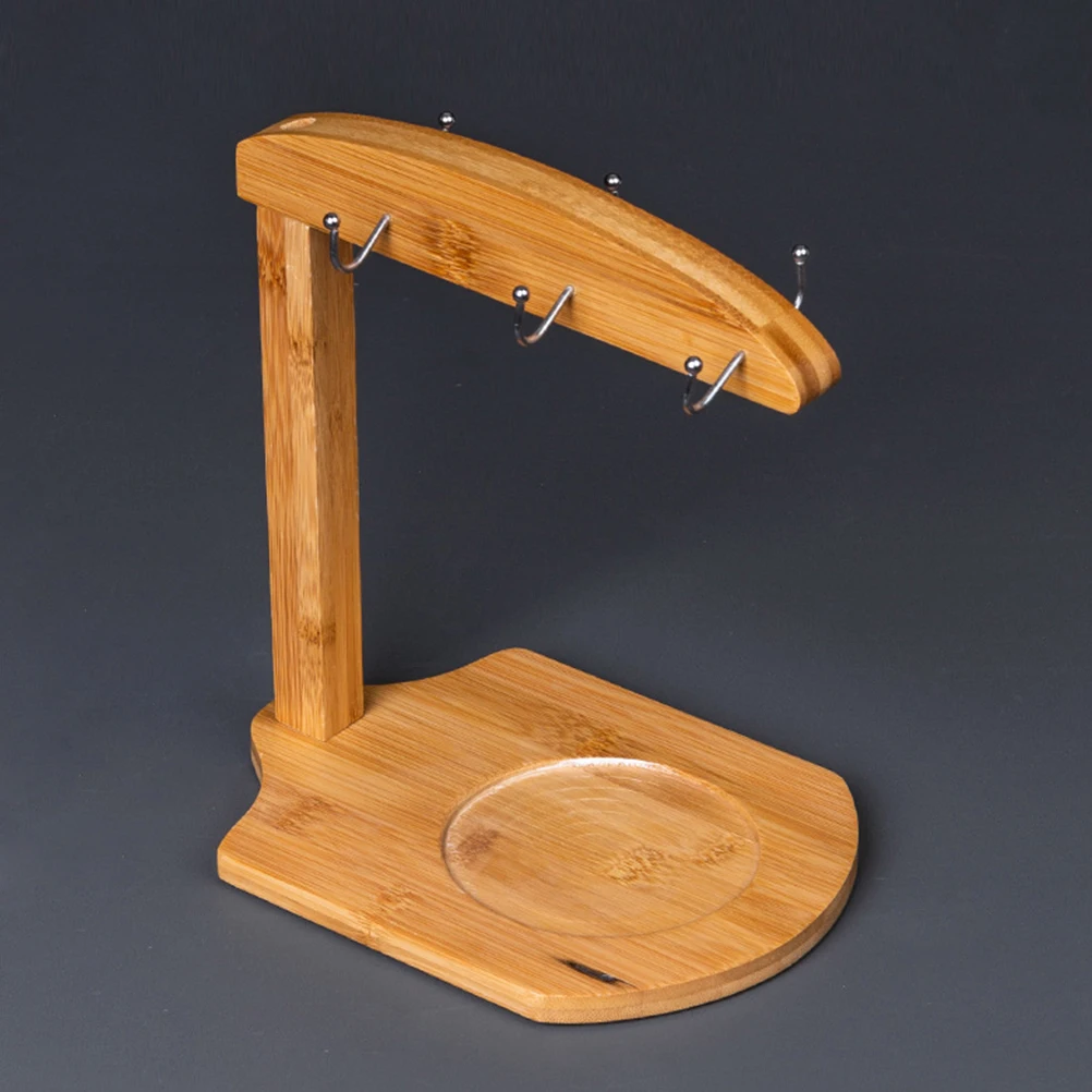 

Cup Holder Hanging Rack Storage Shelf for Mug Drying Organizing Wooden Display