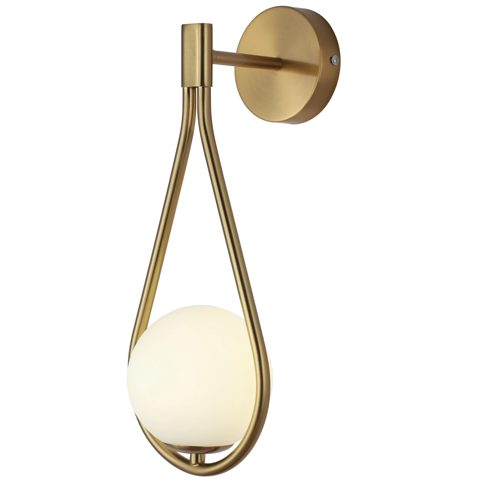 

Black/Gold Wall Sconces Century Modern Wall Light Fixtures for Bedroom Living Room Bathroom White Opal Hand Blown Globe Glass