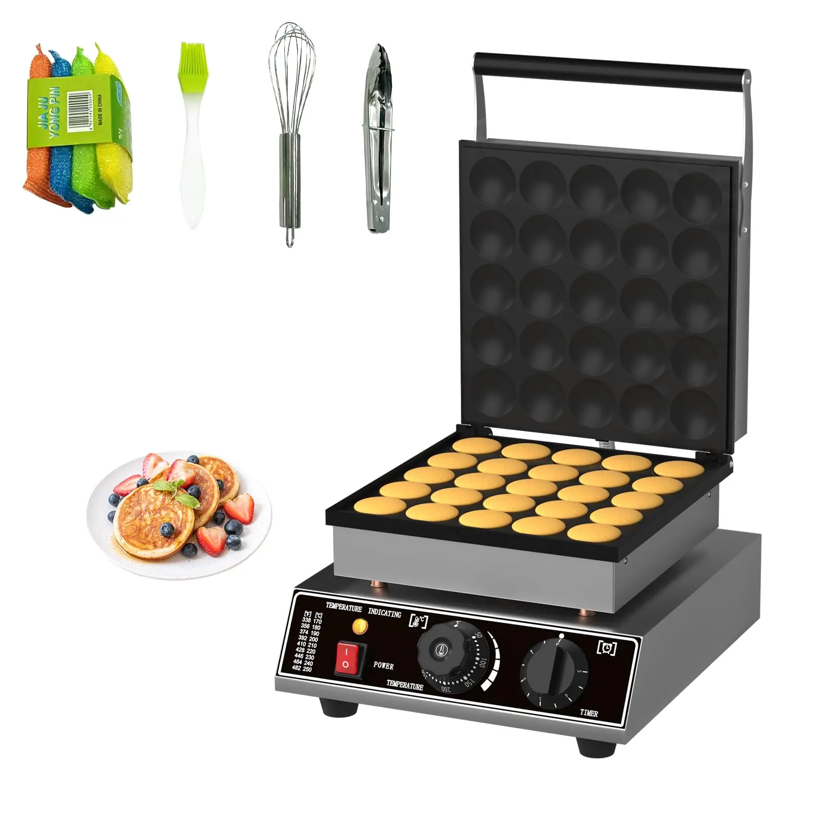 

1700W Mini Pancake Maker, Commercial Electric Waffles Maker With Non-Stick Baking Pan For Home, Restaurant & Café