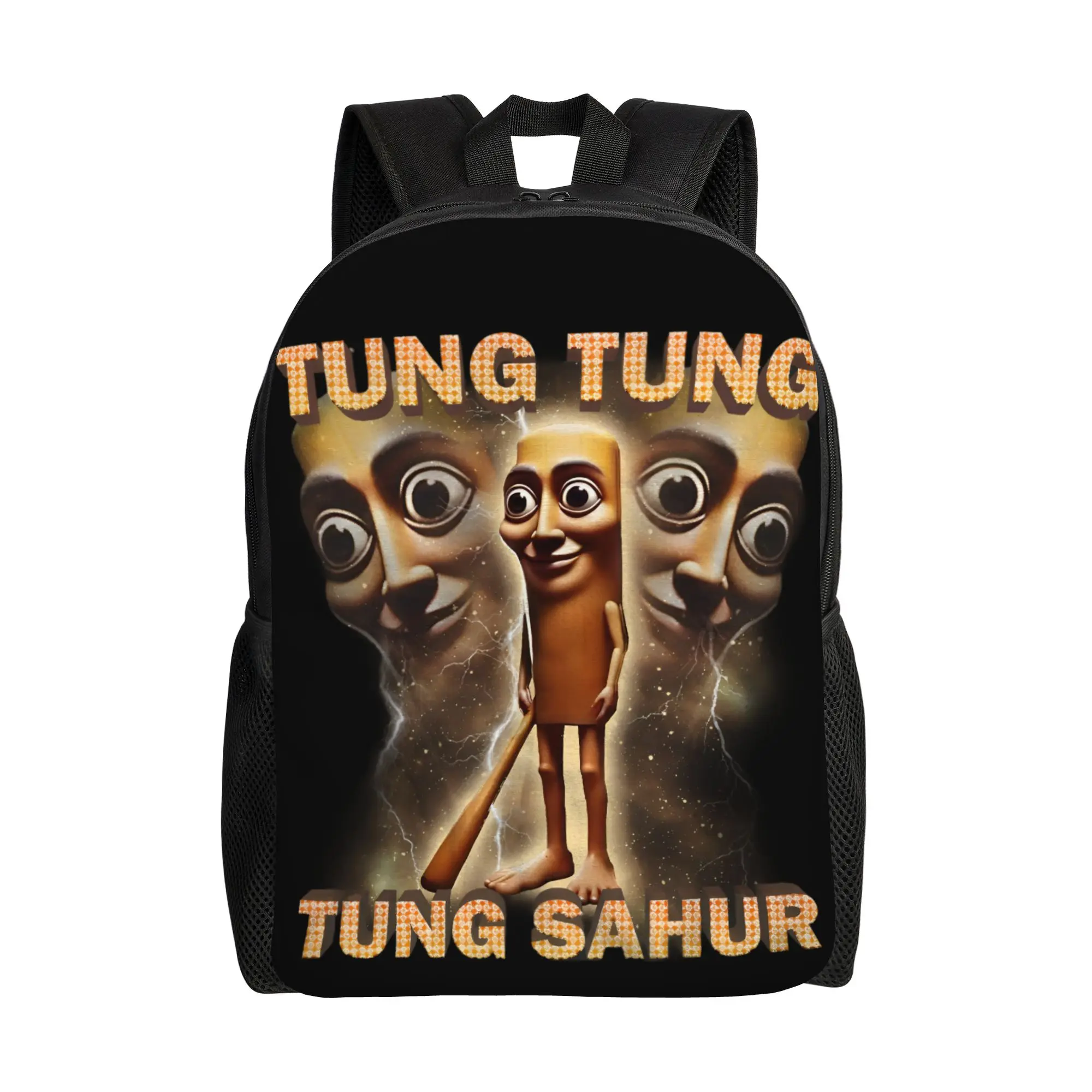 Tung Tung Tung Sahur Backpack for Men Women Casual High School Daypack Italian Brainrot Meme College Canvas Bags Gift