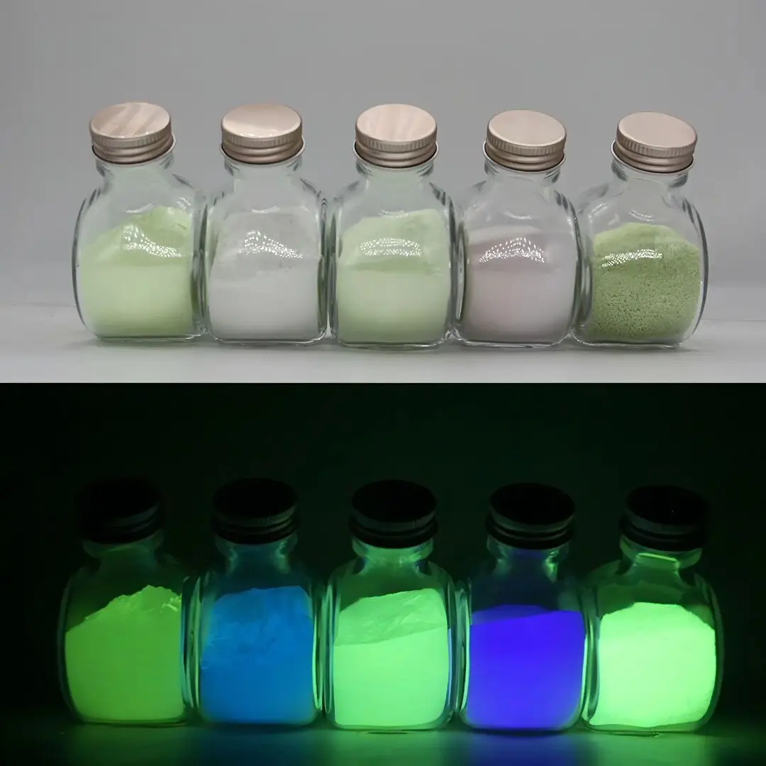 White Photoluminescent Pigment  Powder Phosphor Luminous Glow Powder For DIY Nail Glitter Epoxy Resin Paint Craft