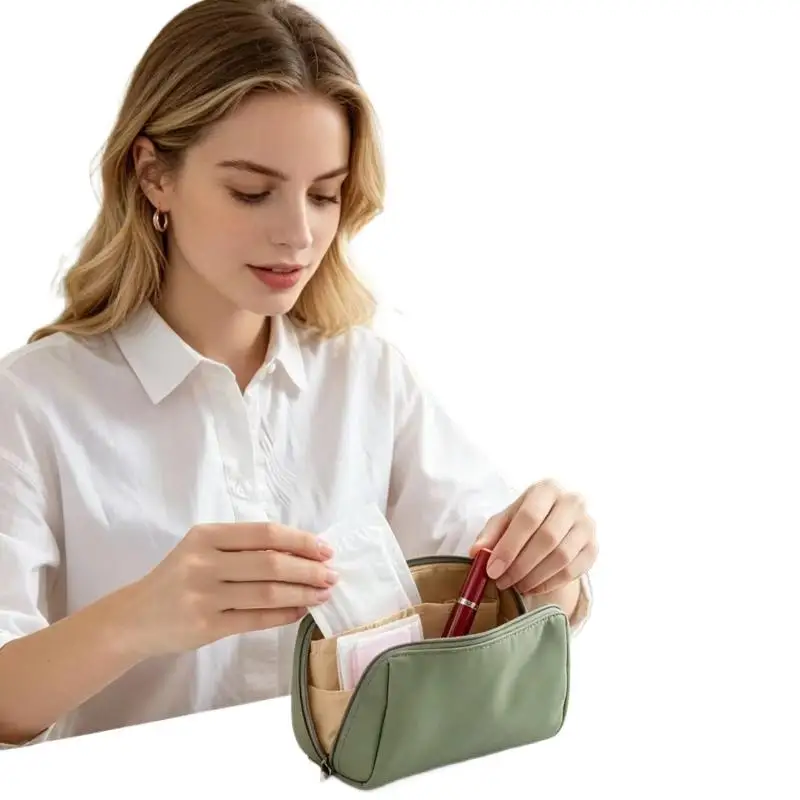 Kawaii Faltbare Kosmetiktasche, Tragbare Reise-Kosmetiktasche, Mini-Toilettentasche mit Münzfach, Aufbewahrungsorganizer, Geschenk für Frauen und Mädchen, 1 Stück – Detail 10