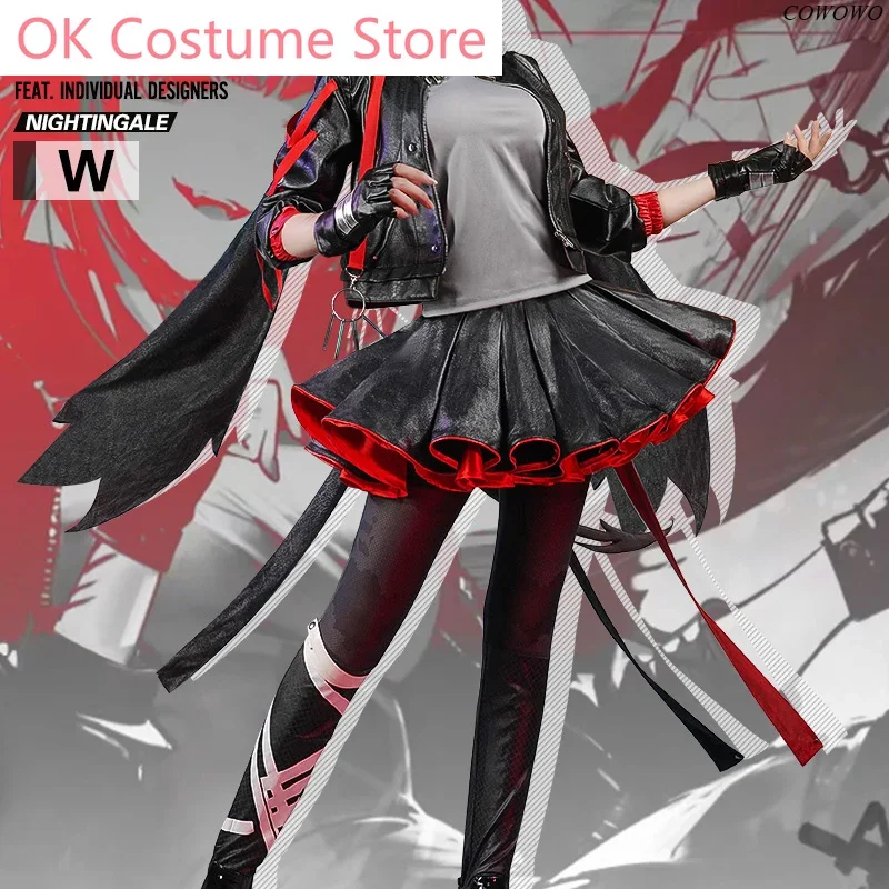 Anime! Arknights W Sniper Game Suit RHODES ISLAND Lovely Uniform Cosplay Costume Halloween Party Outfit For Women